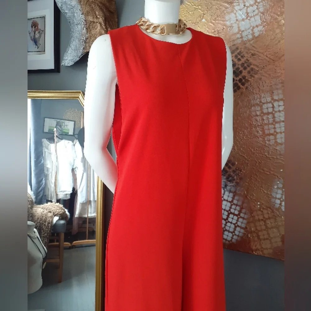 Zara Red Sleeveless Jumpsuit - Picture 10 of 16
